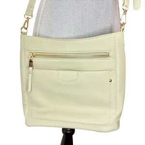 Mint Green Faux Leather Crossbody Bag
